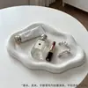 Estante organizador de bandeja de joyería minimalista estilo ins, organizador de escritorio para sala de estar, bandeja de almacenamiento para artículos varios y cosméticos