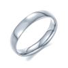 Anillo de Acero de Titanio para Hombres y Mujeres, Anillos de Acero Inoxidable Lisos Curvos de 4 mm y 6 mm para Parejas, Joyería Estilo Ins para Parejas