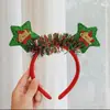 Faixa de cabelo de Natal transfronteiriça Faixa de cabeça com laço de árvore de Natal Grampo de cabelo decorativo fofo Faixa de cabeça com chifre de veado Acessórios de cabelo atacado