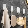 304 Ganchos de Pared Adhesivos sin Taladro, Ganchos de Acero Inoxidable de Alta Resistencia para Puertas de Cocina para Colgar Ropa, Ganchos Adhesivos para Almacenamiento
