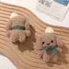 Bufanda Sombrero de Peluche Suave y Lindo Perro Colgante DIY Hecho a Mano Llavero Accesorios de Decoración para Bolsos