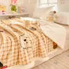 Manta de lana de cordero y leche, manta de forro polar coral para dormitorio de estudiante, manta para siesta en la oficina, manta para cubrir el sofá, colcha fina