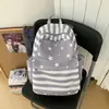Estilo Coreano Estilo Academia Secundaria Preparatoria Viaje Mochila Rayada Ultraligera Otoño Gira de Estudios Salida Impermeable Linda Mochila