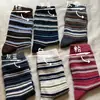 25 Calcetines de Mujer Versátiles Retro de Algodón con Parches de Piel en Bloques de Color Otoño e Invierno Rayados Modernos de Estilo Japonés