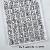 Manicure Acabamento Brilhante Cubo de Açúcar Sem Base Cravejada de Strass Retangular Colorida de Ângulo Reto Cristais Pedras de Açúcar Artesanais Enfeites Cravejados de Strass