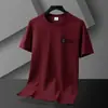 Nuevo Comercio Exterior Verano Cuello Redondo Manga Corta Juventud Delgado Casual Moda Top para Hombre Versátil Alta Gama Camiseta para Hombre