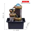 Ocho Direcciones Traen Riqueza Fuente de Agua Fluyente para Escritorio Sala de Estar Humidificador de Agua Circulante Rueda Adorno de Decoración de Oficina Otro Resina