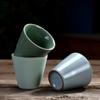 Taza de Té de Cerámica Horno Ru Esmalte Craquelado Hielo Horno Ge Hogar Color Sólido Agrietado Taza Domo Sala de Estar Grande Taza Luohan Juego de Tres