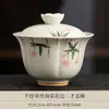 Juego de Té de Cerámica Pintado a Mano de Manzano Llorón para Uso Doméstico Gongfu Gaiwan Tetera Tazas de Té Nuevo Estilo Chino Caja de Regalo de Lujo Ligero