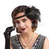 Amazon Explosiones Pluma Negra Retro Diadema Indio Espectáculo Escénico Modelo Pasarela Tocado Diadema