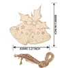 Etiquetas Colgantes Navideñas de Madera Transfronterizas Etiquetas Pequeñas de Madera Colgante Grabado Manualidades Joyería Regalos Procesamiento Hueco Láser