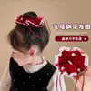 Scrunchie de Veludo Vintage com Fita de Laço e Textura Aveludada, Acessório de Cabelo Elegante Estilo Chanel para Crianças
