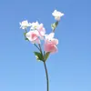 Rama Pequeña Simulada Flor de Manzana Flor Artificial Flor Artificial Hogar Fotografía Decoración Suave Material DIY Hecho a Mano