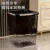 Inodoro de alta gama gran capacidad cubo nuevo lujo ligero 2025 cubo de basura doméstico dormitorio sala de estar cocina transparente