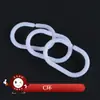 Accesorios para cortinas al por mayor de fábrica hebilla para cortina anillos colgantes Accesorios Gancho para cortina de ducha de material PP blanco Anillo colgante tipo C para cortina de ducha