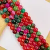 Pulseira de Contas Soltas de Ágata Bicolor Natural Contas para DIY Pulseira Tecida à Mão de Cristal Acessórios de Joias