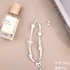 Colgante Arco de Meteoro Correa Corta para Teléfono Cadena Blanca Creativa para Teléfono Cadena Colgante de Perla Decoración de Bolsa