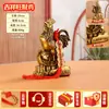 Gallina Auspiciosa Rica de Latón Pollo de la Suerte Gallo del Zodiaco Gallo Dorado Auspicioso Decoración de Escritorio para el Hogar y la Oficina