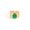 Anel solto redondo de luxo leve de meia idade, nicho europeu e americano, alto sentido, 18k, luz, luxo, personalizado, moda, ajustável, dedo