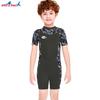 Traje de buceo para niños de una generación de 2,5 mm, de una pieza, de manga corta, cálido, para otoño e invierno, acolchado, resistente al frío.