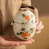 Juego de Té Rápido Shishi Ruyi Pintado a Mano por el Fabricante Juego de Té Portátil para Viaje Camping al Aire Libre Juego de Té Portátil Viaje