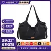 Nova Bolsa de Lona Outono 2026 Estilo Coreano Retrô Cor Sólida Grande Capacidade Bolsa Tote para Trabalho Deslocamento Bolsa de Ombro Casual