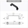 Manija de Puerta Sólida Montada en Superficie Perfil de Aleación de Aluminio Manija Cuadrada Equipo Industrial de Alta Resistencia Manija Curva de Acero Inoxidable