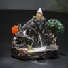 Queimador de Incenso de Resina com Fluxo Reverso Transfronteiriço Aromaterapia Cerâmica Criativa Artesanato Decoração Suporte para Incenso Vaso de Incenso Castiçal