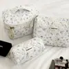 Bolsa de Cosméticos con Lazo Fresco Lindo Gran Capacidad Bolsa de Almacenamiento para Dormitorio de Estudiantes Bolsa para Lápices Juego de Bolsas para Lápices de Estudiantes