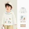 Kaka Panda Roupas Infantis Crianças Algodão Puro Manga Longa Camiseta Meninos Camada Base Meninas Top de Outono Roupas de Outono para Bebê Tendência