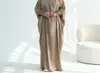 Vestido Loría de talla grande con puño elástico, manga larga y pañuelo para la cabeza LR484