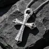 Joyería punk retro para hombre de acero de titanio europeo y americano, colgante con cruz de fundición de personalidad SP528