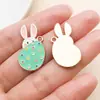 Día de Pascua Huevo Sorpresa Lindo Conejo Colgante de Aleación Pulsera DIY Llavero Accesorios para Pendientes