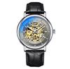 Reloj de Moda Fenglang Reloj Mecánico Automático para Hombre Resistente al Agua Correa Completa de Acero Hueco Reloj de Pulsera Luminoso 18090-4