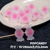 Goma esmerilada caramelo corazón de caramelo cuentas joyería DIY accesorios de joyería lindos cuentas sueltas cadena de teléfono móvil colgante de coche cuentas sueltas