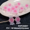 Cuentas de Goma Escarchada, Azúcar, Corazón de Caramelo en Cuentas, Joyería DIY, Accesorios de Joyería Lindos, Cuentas Sueltas, Cadena para Teléfono Móvil, Colgante para Coche, Cuentas Sueltas