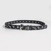 Cinto de Cintura Feminino Versátil com Fivela de Pino Estampa de Leopardo Camurça de Veado Estilo Simples Venda Quente Transfronteiriça Cinto de Cintura para Jeans