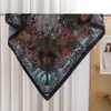 Novo lenço quadrado vintage paisley 90cm mais vendido, lenço de seda artificial, lenço fino color-blocking para a cabeça, lenço versátil, xale decorativo