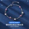 Pulsera para mujer de plata esterlina diseño nicho ins estilo coreano estudiante pulsera simple personalizada regalo de cumpleaños para novia pulsera