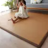 Alfombra Gruesa de Mimbre, Alfombrilla Gruesa para Suelo de Sala de Estar, Alfombrilla Estilo Japonés, Alfombrilla para Mesita de Noche de Dormitorio, Alfombrilla para Gatear de Niños