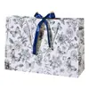 Sacolas de presente transfronteiriças com estampas florais e fitas, sacolas de embalagem de alta qualidade, sacolas de presente para feriados, bolsas de mão, sacolas de embalagem para roupas