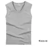 Camiseta regata masculina 40 fios de algodão penteado, Roupa íntima 100% algodão, Camiseta de baixo esportiva, Roupa íntima 100% algodão, Camiseta de alças largas para base, Primavera e Verão