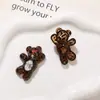 Adesivo de Charme de Urso Estampado de Leopardo Fofo Coreano de Alta Qualidade Brincos de Tarraxa DIY Acessórios de Cabelo Acessórios de Roupa