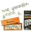Caixa de Armazenamento de Dominó de Madeira Maciça Presente de Ano Novo Caixa de Presente para Jogo de Tabuleiro Tampa Deslizante Caixa de Embalagem para Mahjong