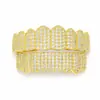 Moda Personalidade Europeia e Americana Zircônio Completo Oito Dentes Halloween Hip Hop Grillz Dentes Masculinos Personalidade Cool Acessórios Exagerados