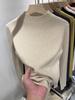 Elegante Suéter de Punto con Capas y Cuello Alto para Mujer en Otoño e Invierno, Ajuste Ceñido y de Manga Larga, Top Básico de Estilo Occidental para Vestir por Debajo