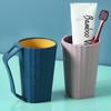 Vaso portátil creativo para hacer gárgaras, vaso para cepillo de dientes doméstico con asa, vaso sencillo para hacer gárgaras en dormitorios de estudiantes, portadientes para parejas