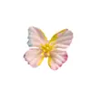 Mini flor de borboleta colorida DIY, cabeça de flor artificial em tecido de seda, material e acessórios de flor para grampo de cabelo, pequenos adereços para arranjos florais de casamento