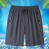 Shorts Esportivos Masculinos de Seda de Gelo Ultra-finos de Cinco Pontos Retos Largos Respiráveis de Secagem Rápida Frescos Casuais 5 Pontos