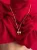 Collar Colgante de Caballo Feliz Año del Zodiaco Pony Nuevo Estilo Otoño e Invierno para Mujer, Diseño Simple y Versátil, Cadena de Suéter de Alta Gama